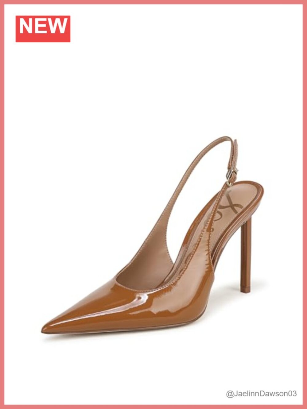 Sam Edelman Tegan Pointed Toe Slingback Pumps Heels 4.1" Stiletto PU